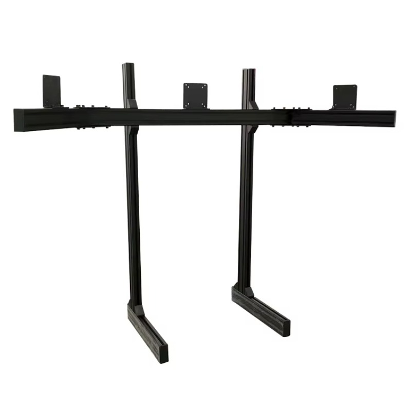 Triple Monitor Stand Sim Racing - Dudukan Monitor Simulator Balap dengan Tiga