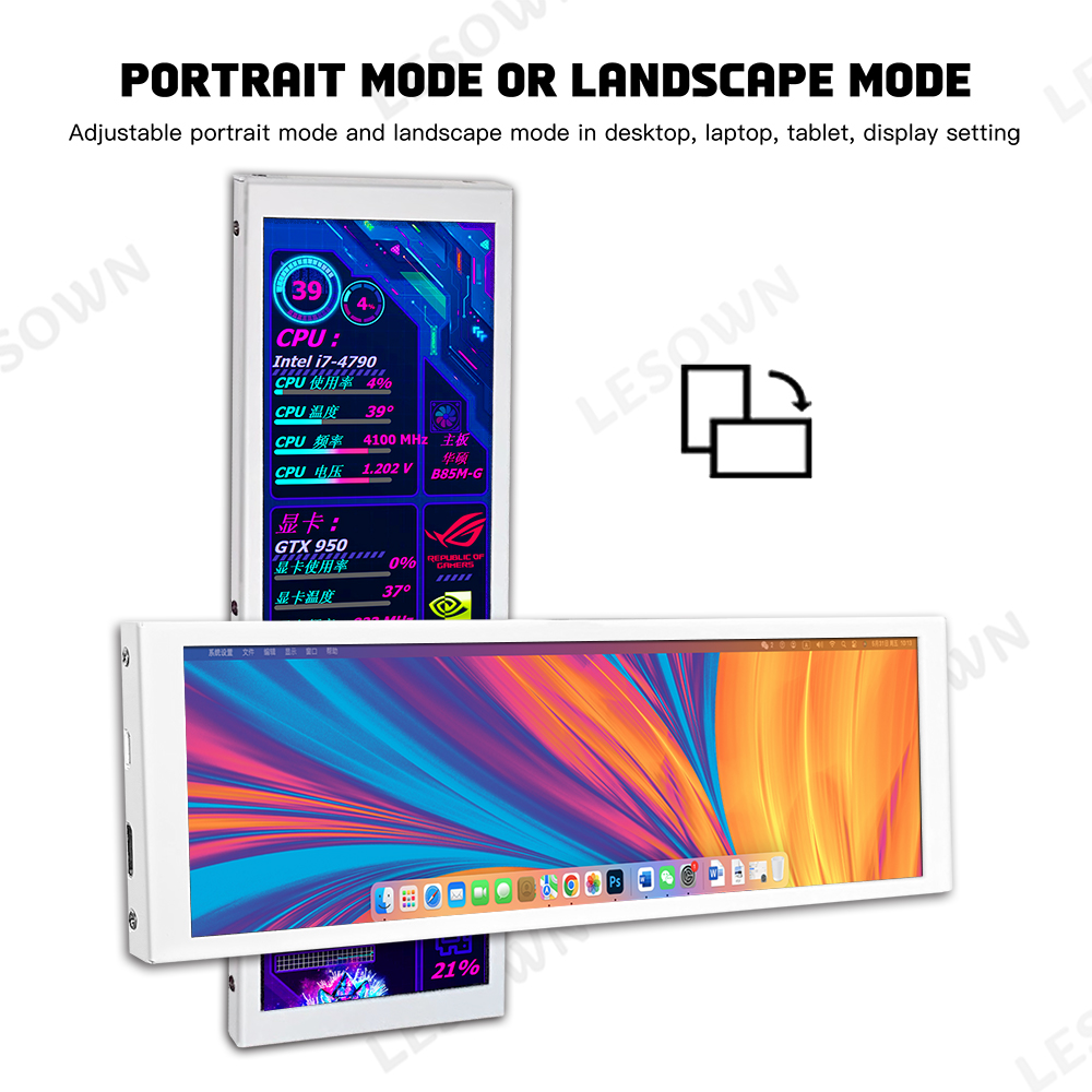 LESOWN Monitor Bantuan Game Pu - Sim Racing Dashboard Screen Display ulasan dan harga