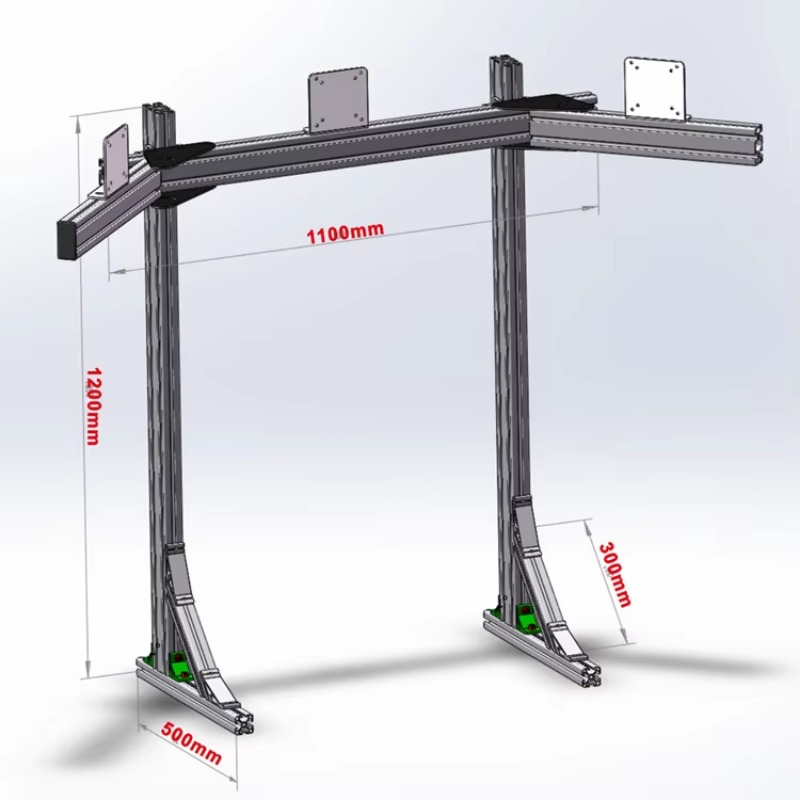 Dudukan Monitor Ganda, Lengan  - Triple Monitor Stand Sim Racing ulasan dan harga