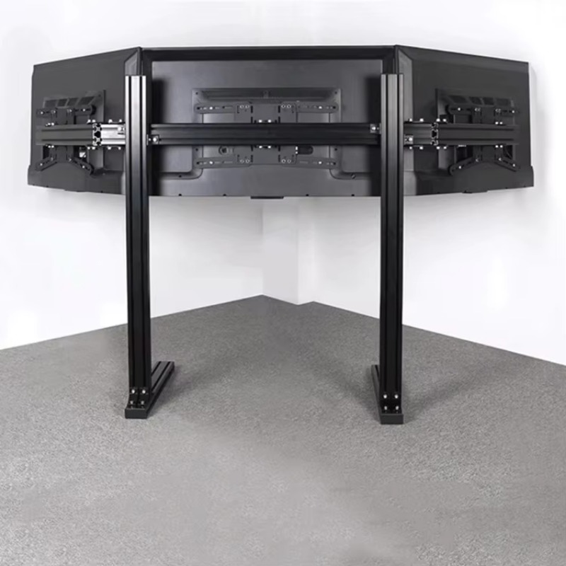 Ukuran Profil Aluminium, Duduk - Triple Monitor Stand Sim Racing ulasan dan harga