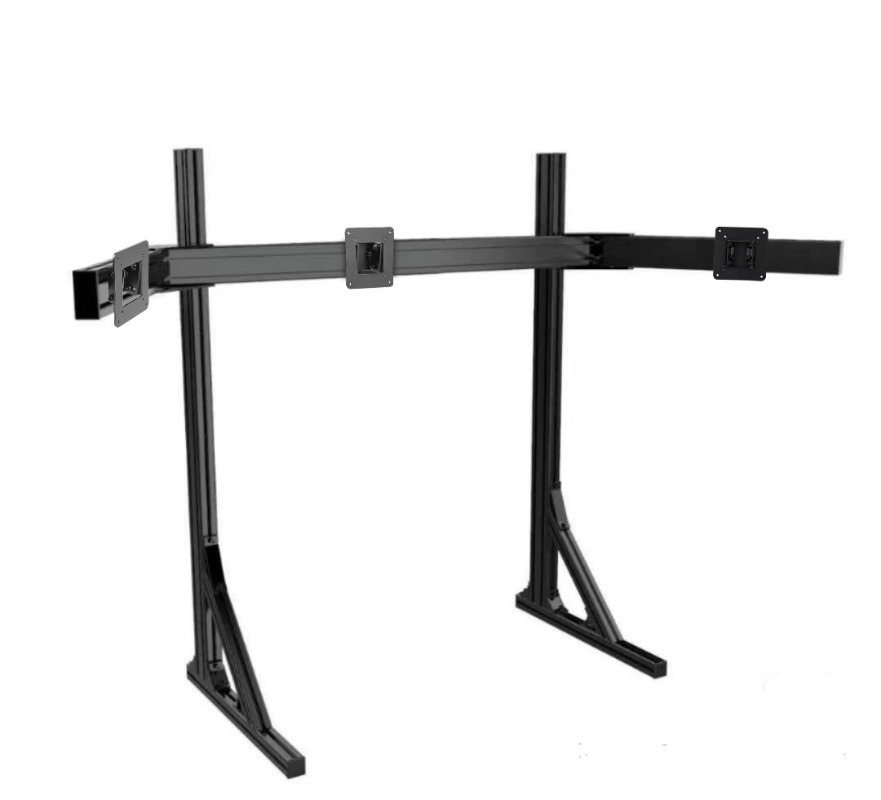 Statif Lantai Monitor Tiga Lay - Triple Monitor Stand Sim Racing ulasan dan harga