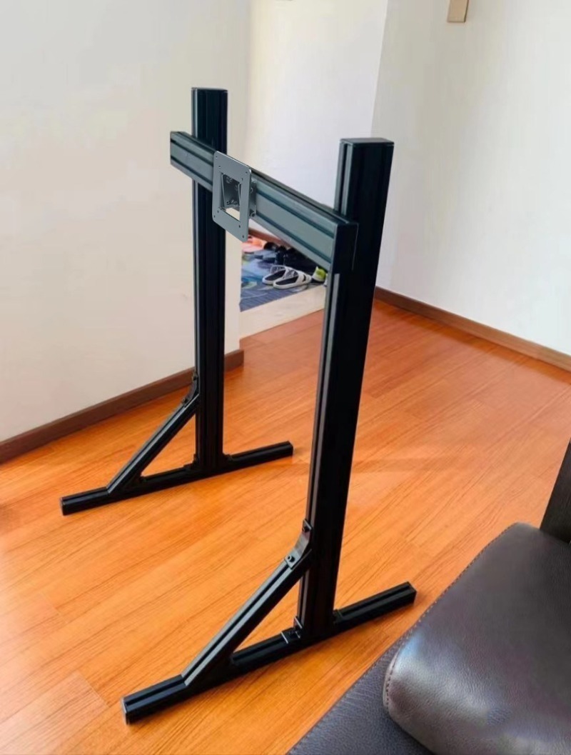 Statif Lantai Monitor Tiga Lay - Triple Monitor Stand Sim Racing ulasan dan harga