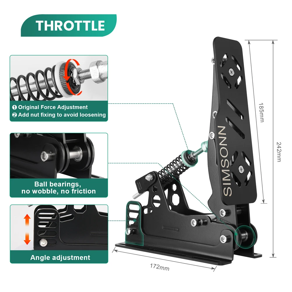 Pedal Sim Pedal balap, Simulat - Sim Racing Pedals Load Cell Hydraulic ulasan dan harga