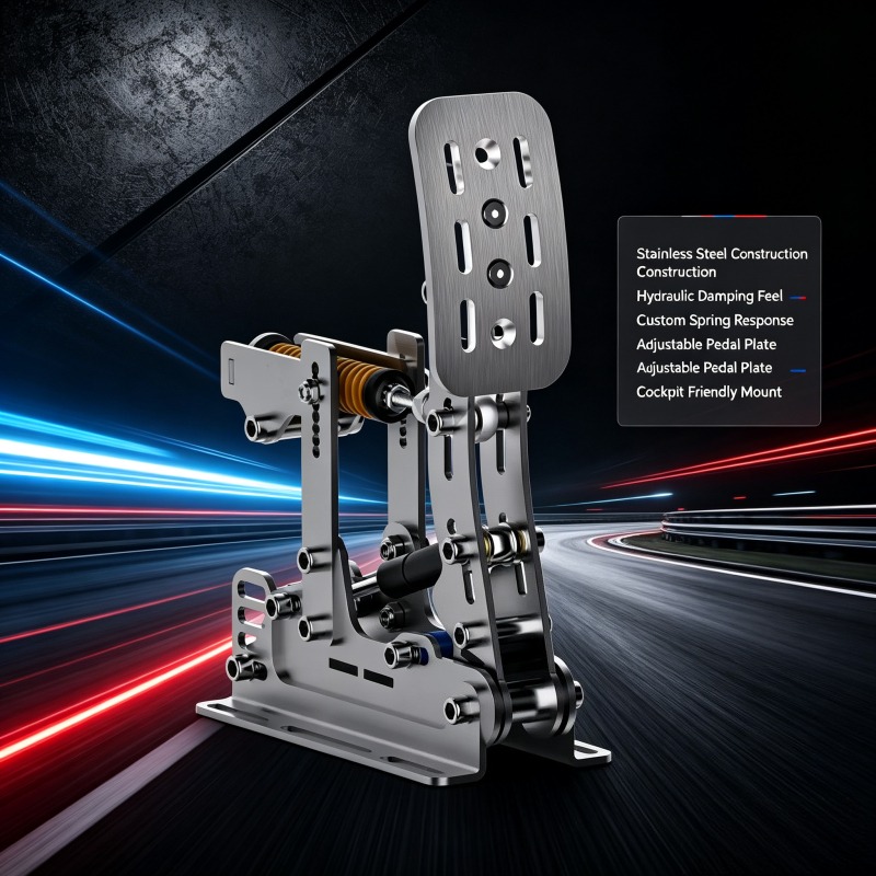 Pedal Hidrolik Sim Racing HE D - Sim Racing Pedals Load Cell Hydraulic ulasan dan harga